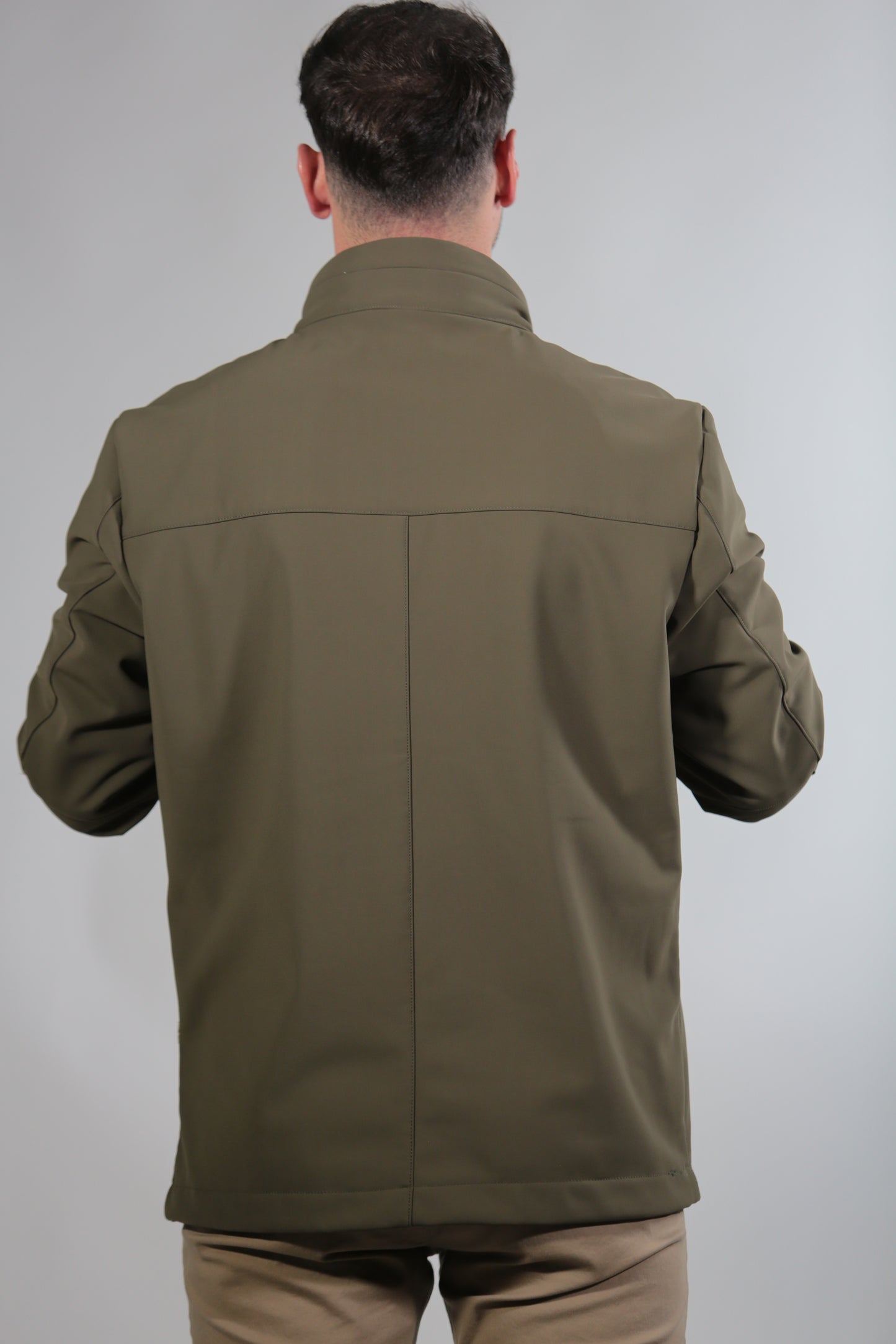 FIELD JACKET IN STRETCH GREEN
