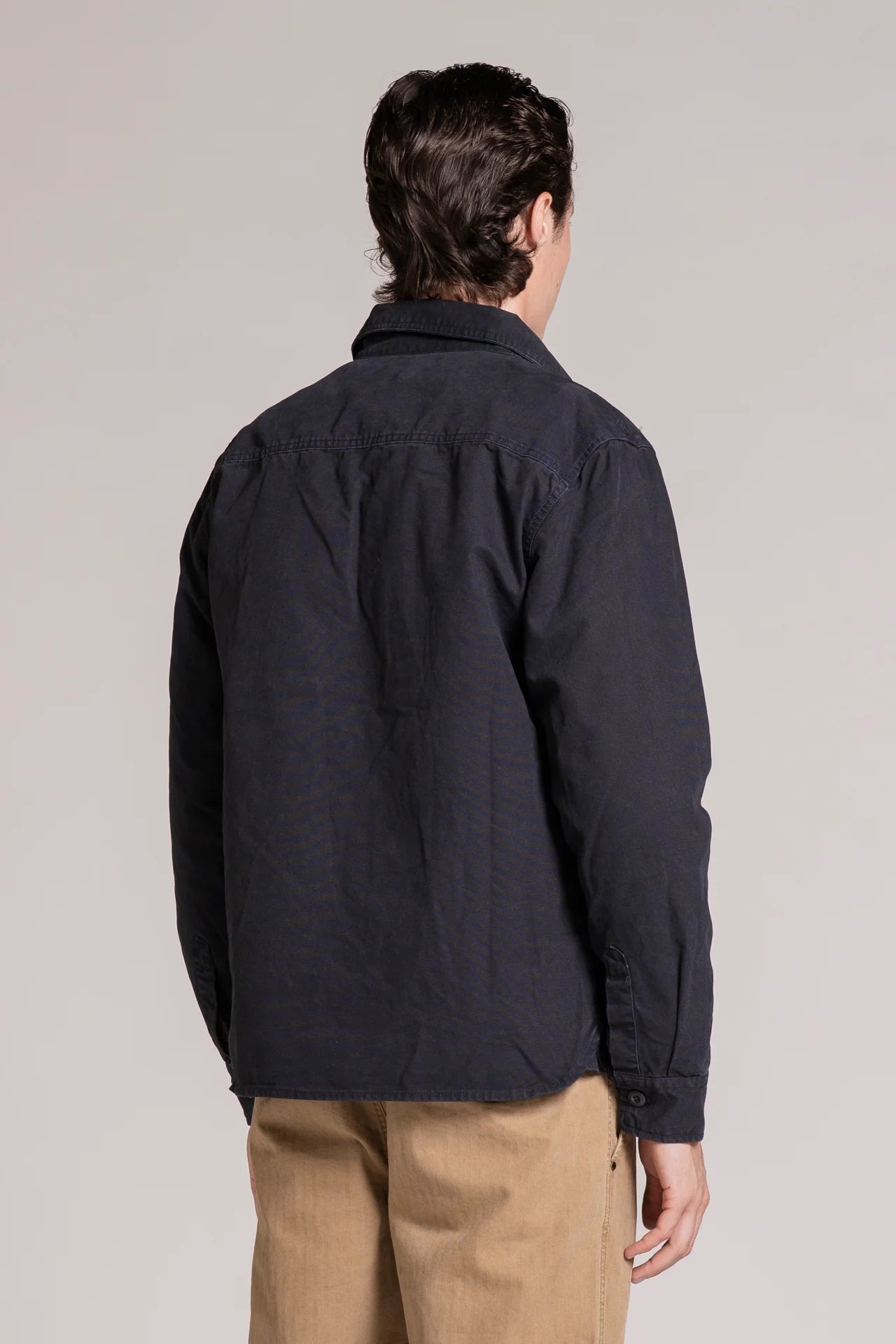 DEREK OVERSHIRT JACKET IN CANVAS NAVY