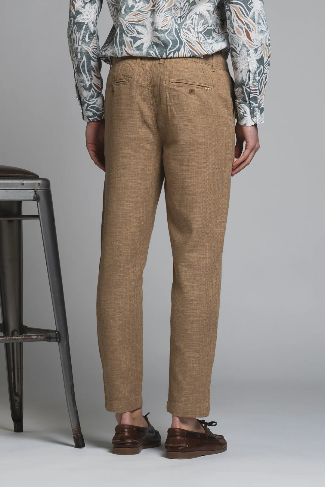 MILES PANTALACCIO IN COTONE DOBBY MUD