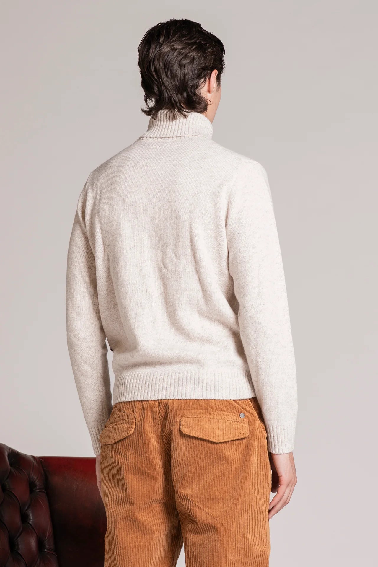 JOHN DOLCEVITA IN MOULINE' ECRU'