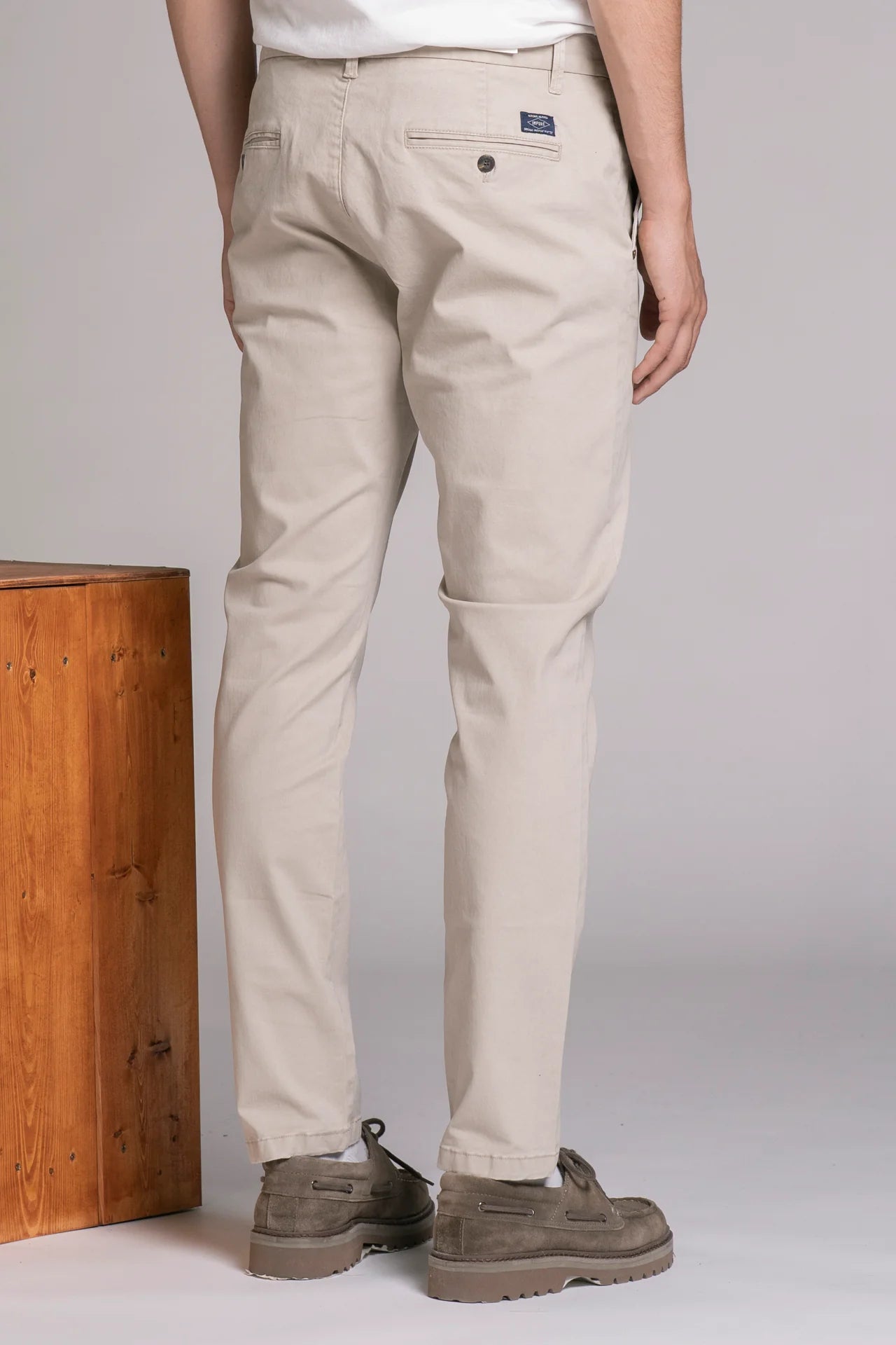 BRYAN CHINO LONG IN TWILL BEIGE