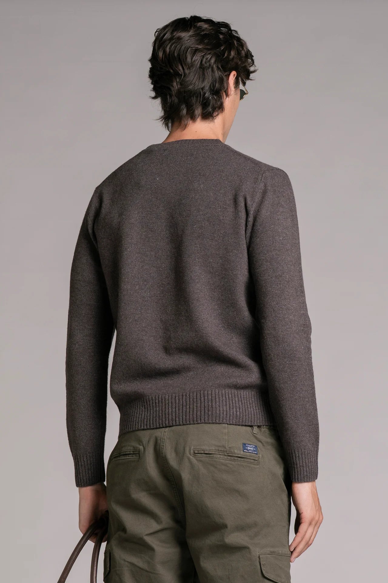 CHARLIE SWEATER IN LAMBSWOOL BROWN