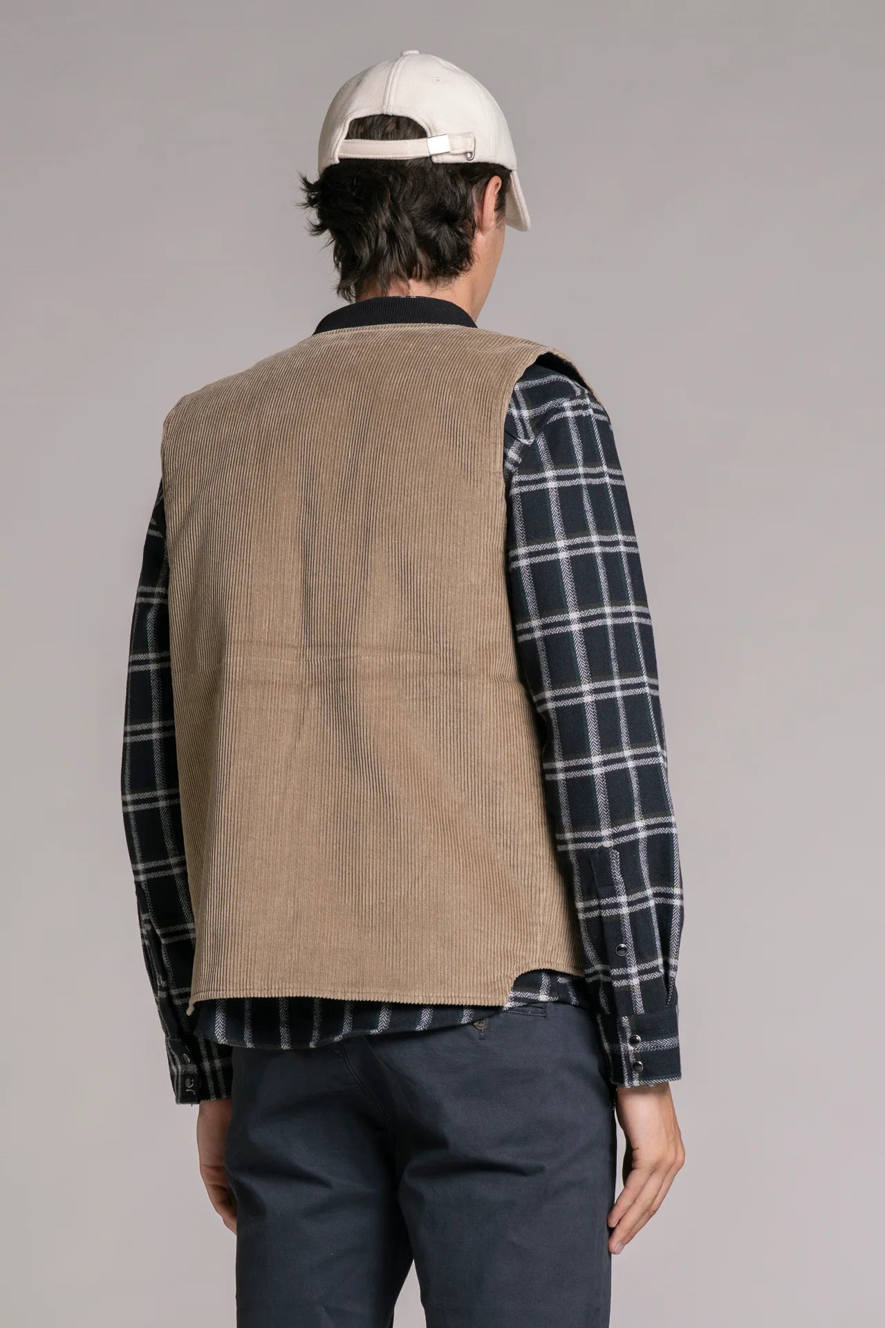 MARTIN GILET IN CORDUROY REVERSIBILE