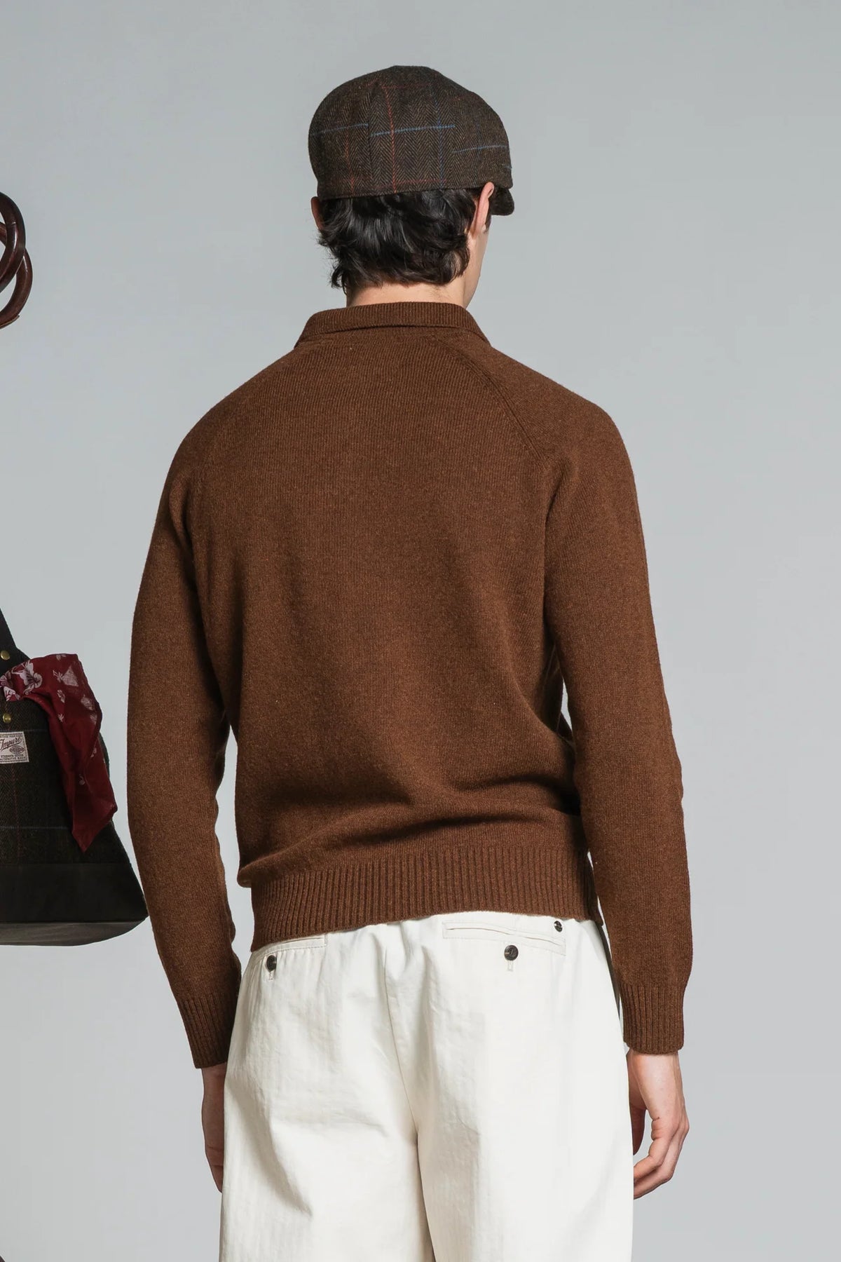 IMPURE COLIN POLO IN LAMBSWOOL TABACCO