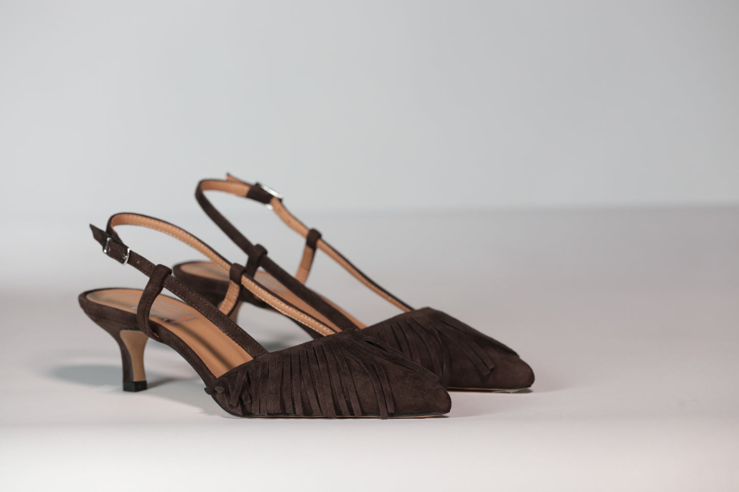 BALIE' SLINGBACK CON FRANGE BROWN
