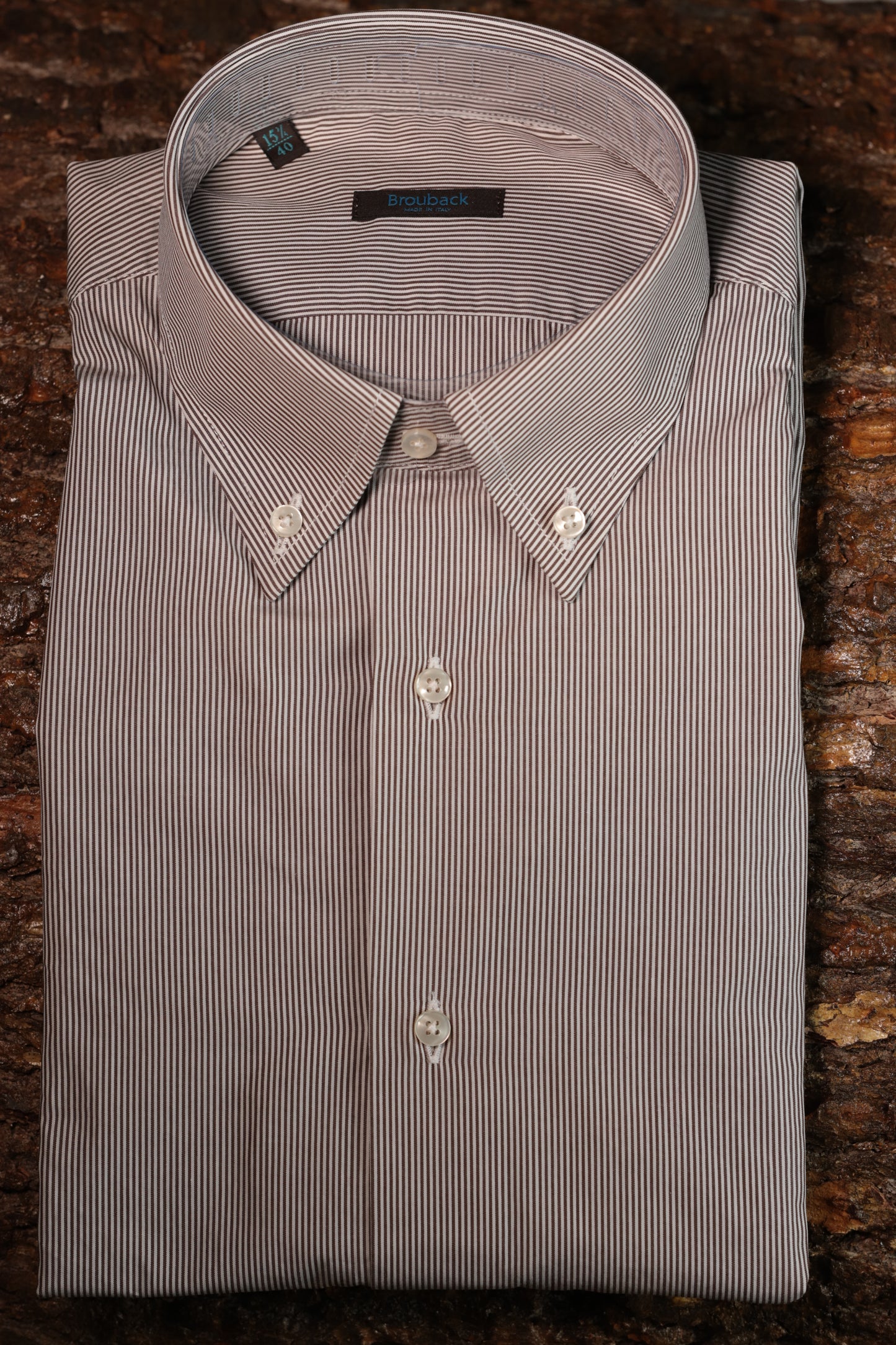 CAMICIA BROUBACK MILLERIGHE MARRONE