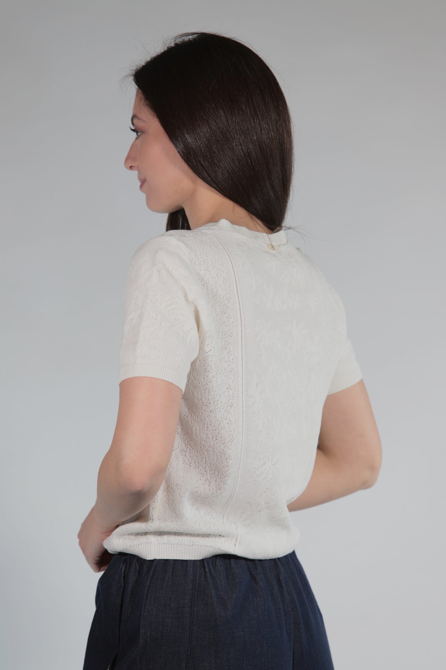 AMBRA CARDIGAN IN FILO WHITE