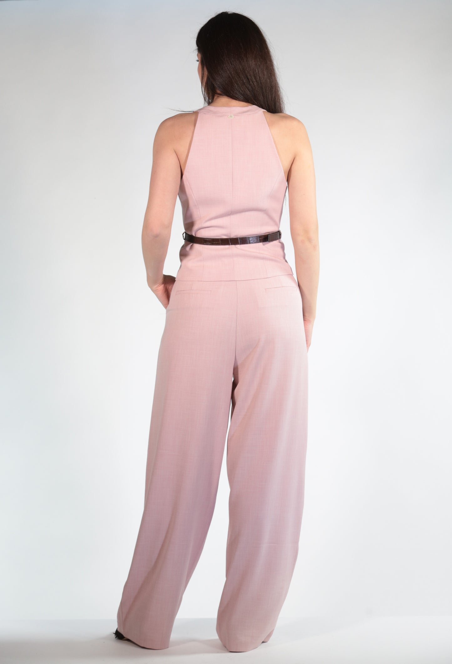 CLARISSA PANTALONE AMPIO CON PINCES PINK