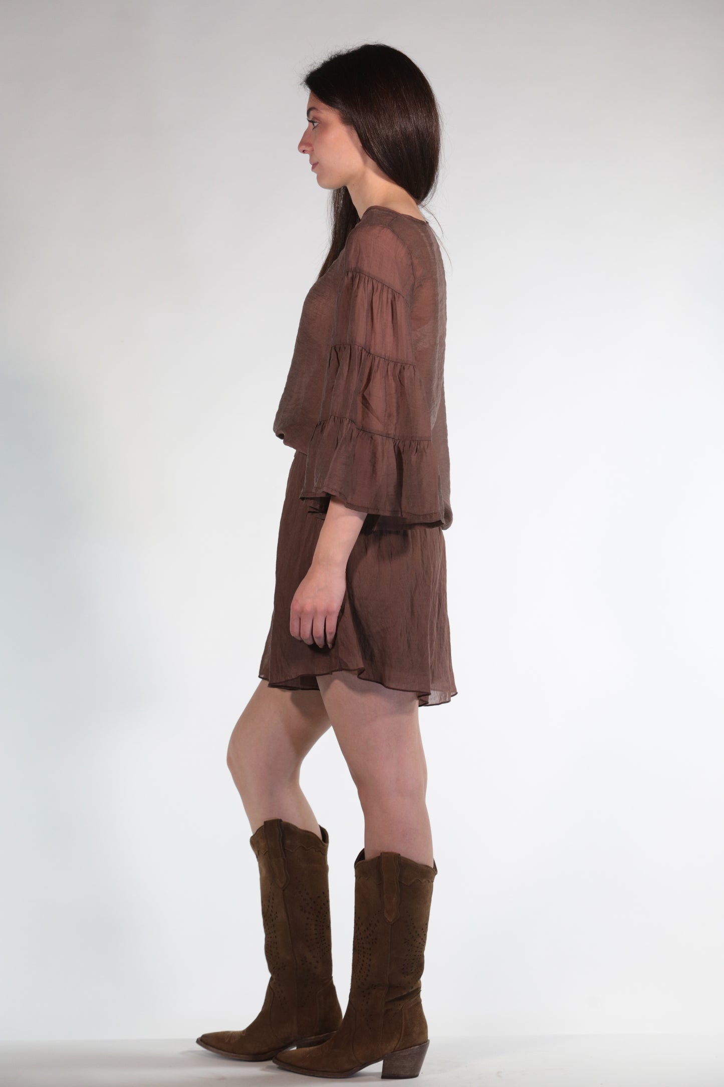 BABY BLUSA SATIN CHOCCOLATE