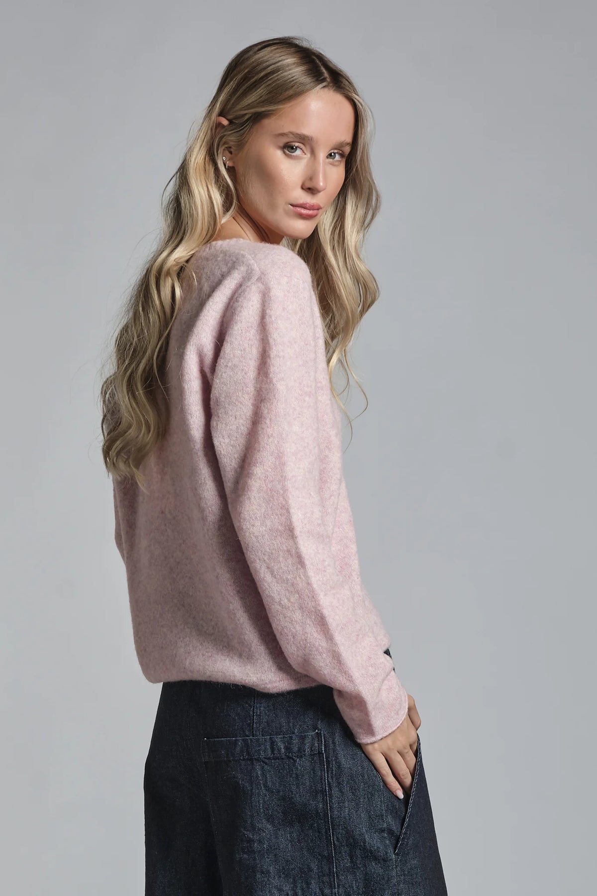 IMPURE VIDA MAGLIONE IN MISTO ALPACA GLICINE