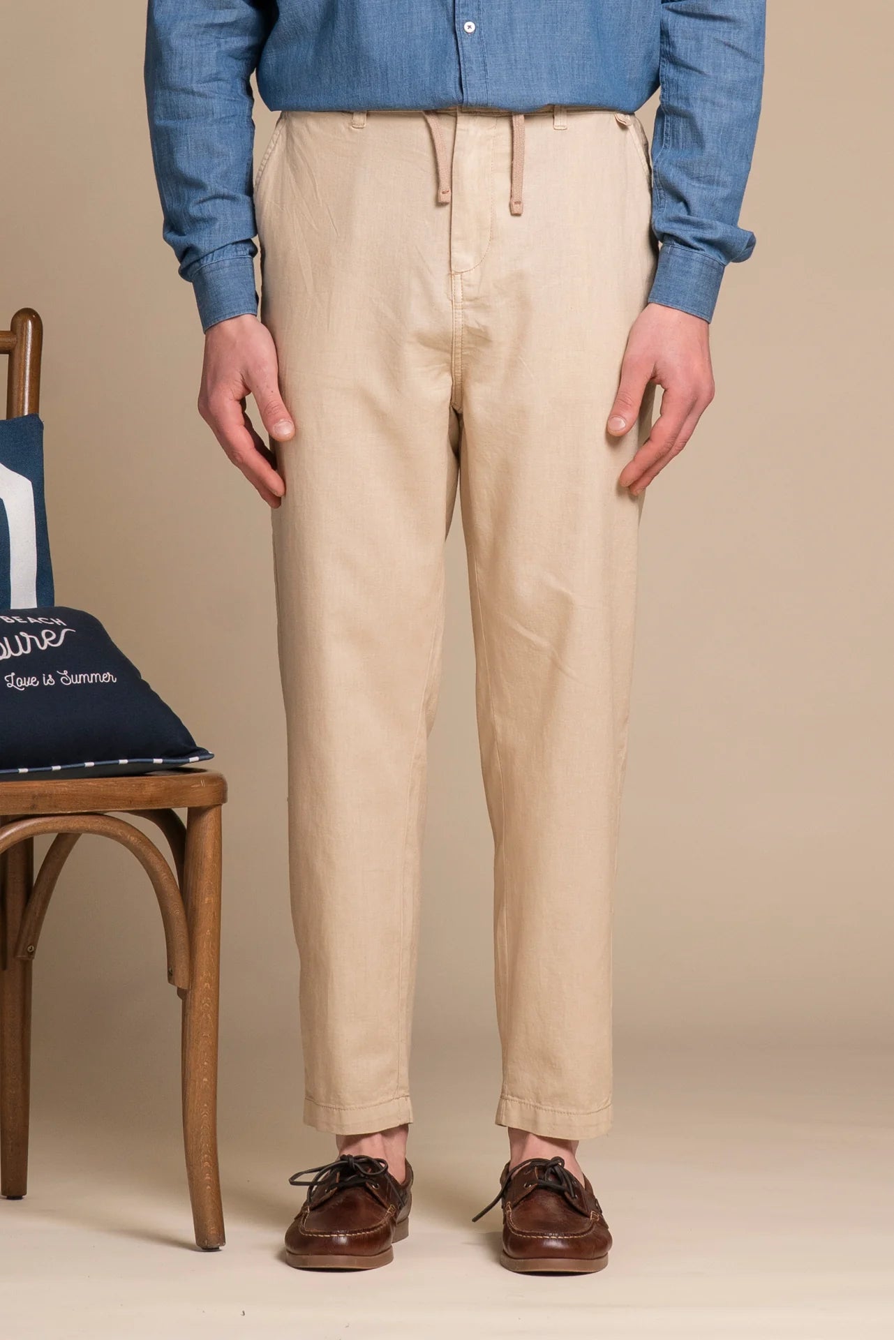 MILES CHINO LINO SABBIA COMFORT FIT