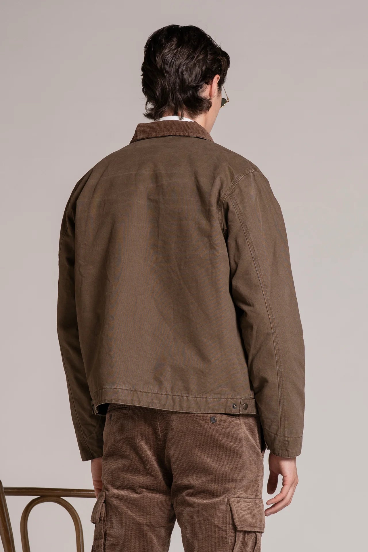 ORION SPITFIRE JACKET IN CANVAS BROWN