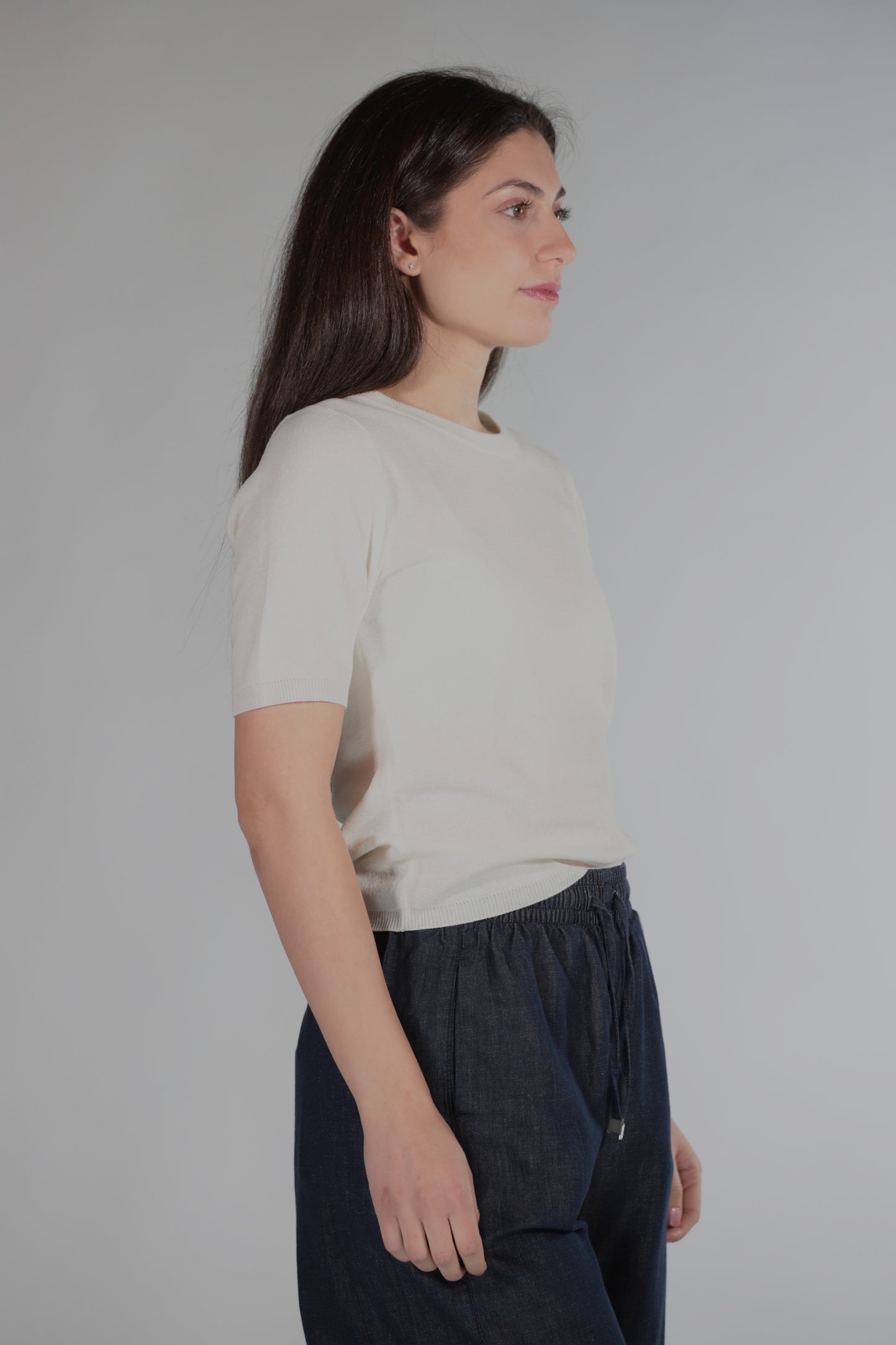 ANNA T-SHIRT IN FILO WHITE