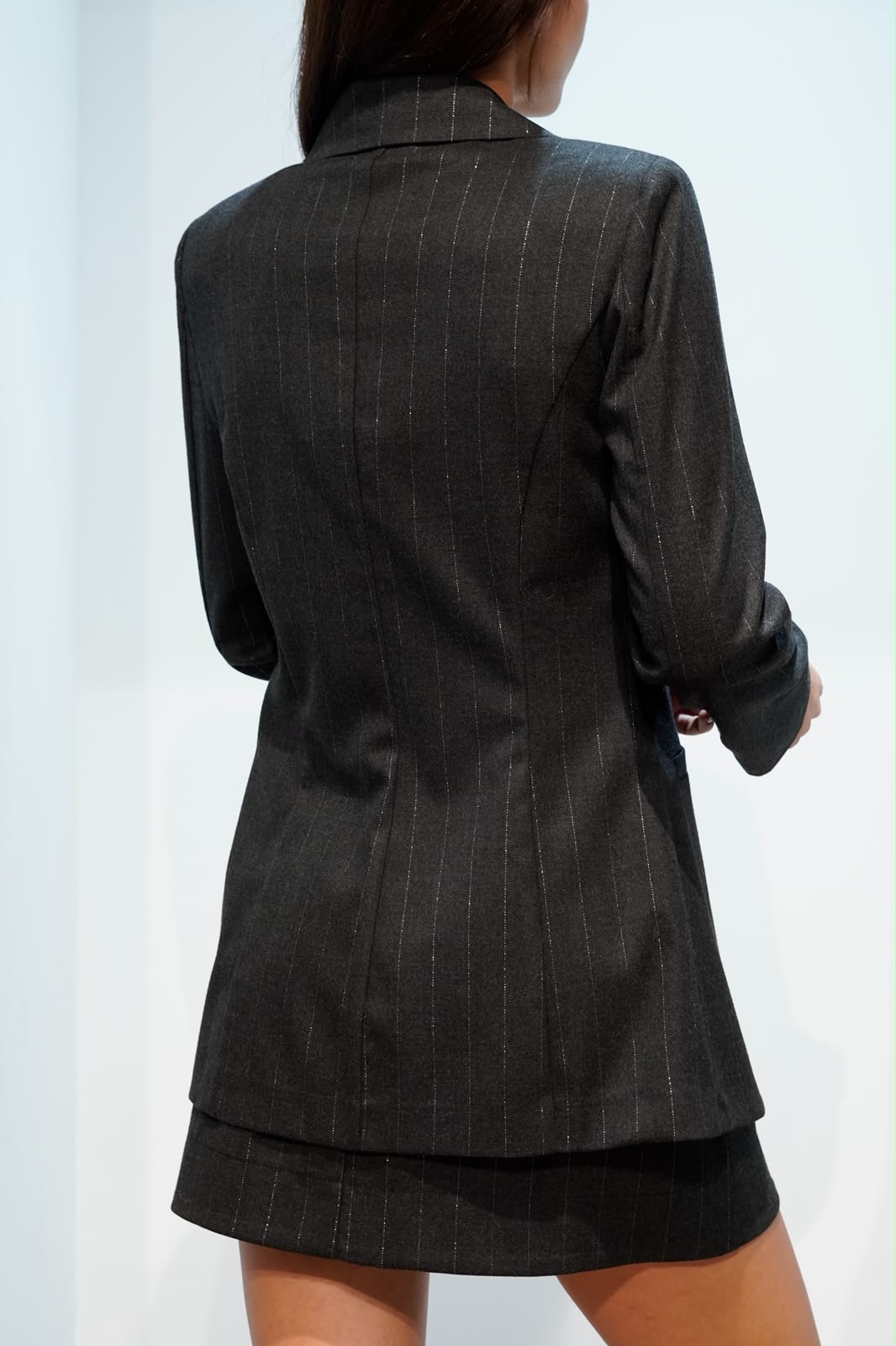 BLAZER IN FLANELLA GESSATA BLACK