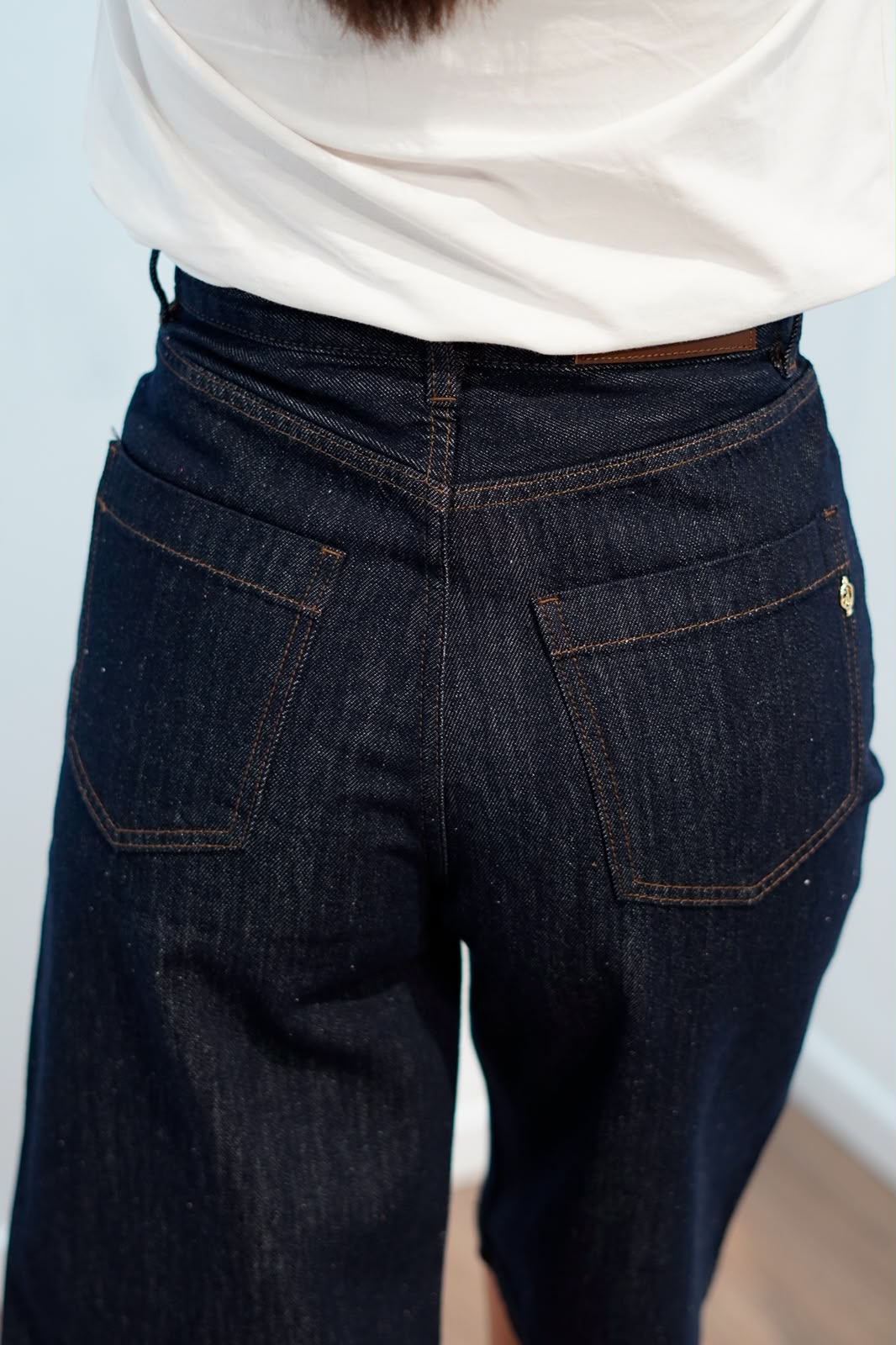 GL BERMUDA DENIM GAMBA LARGA INDACO