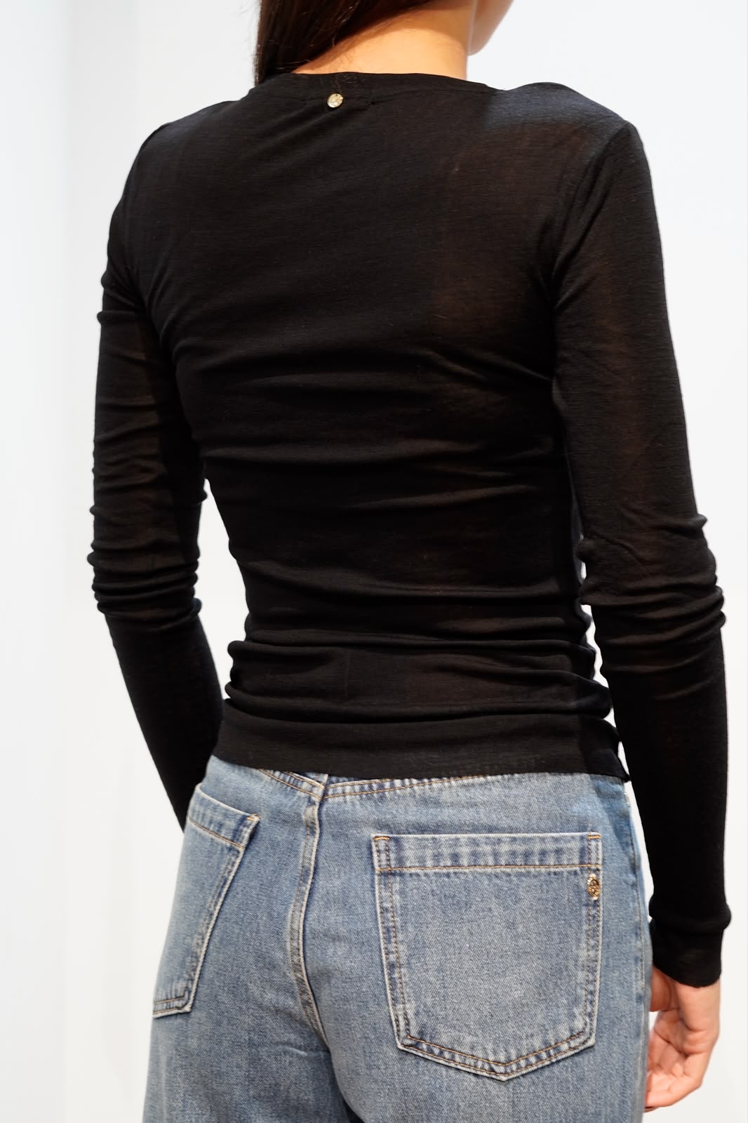 GL MAGLIA SOTTO GIACCA IN MISTO LANA BLACK