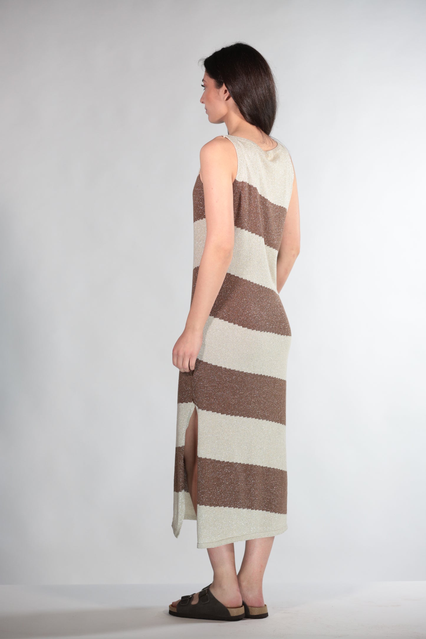 ABITO IN LUREX BROWN