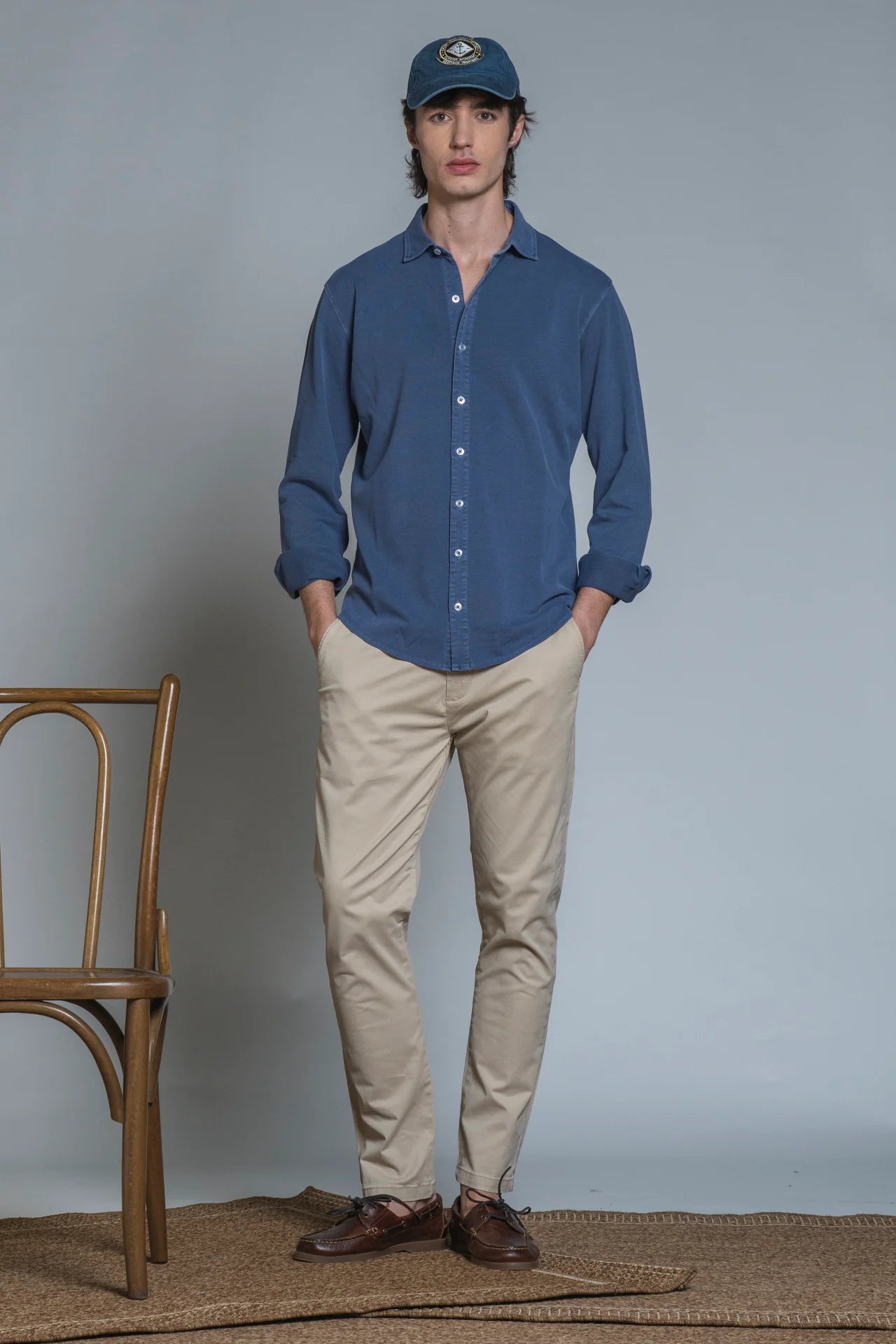 BRYAN CHINO LONG SLIM TWILL STRETCH DESERT