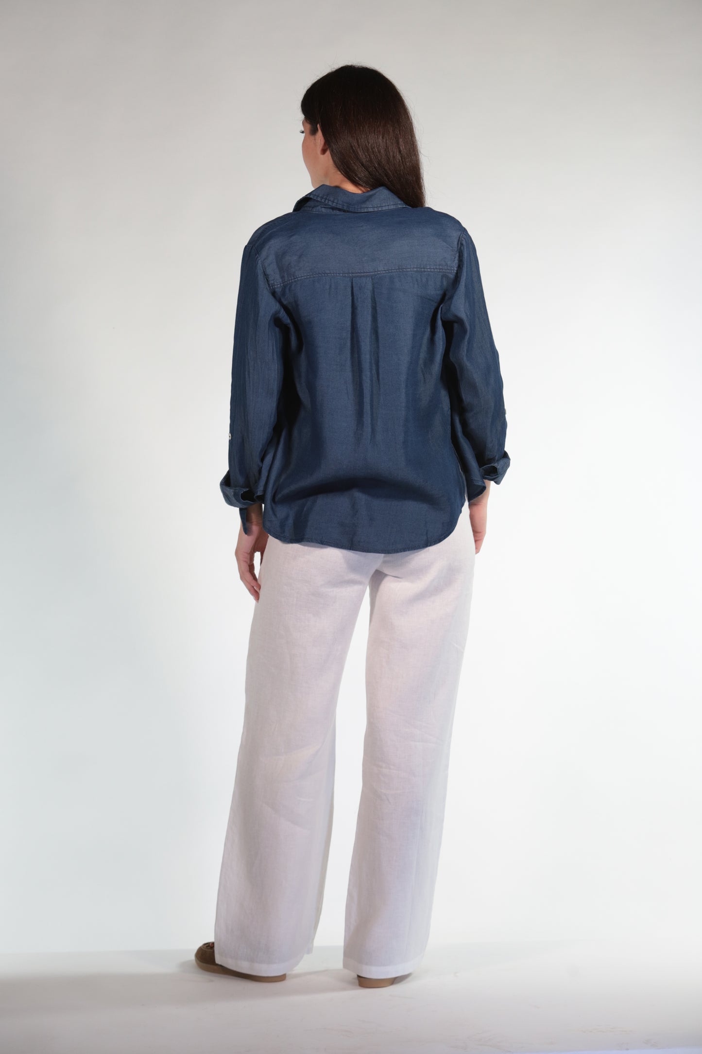 MARIKA PANTALACCIO IN PURO LINO WHITE