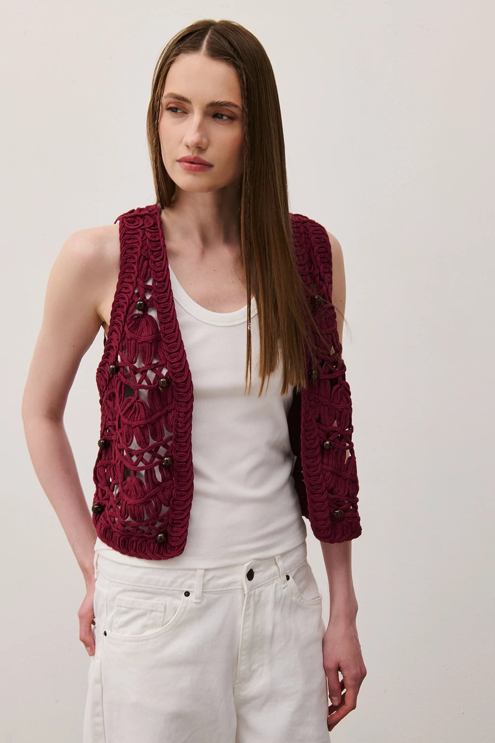 GILET CROCHET INDIA
