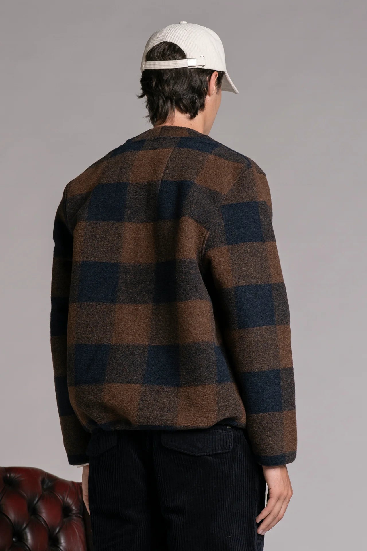 DOVER LANA COTTA IN CHECK BROWN