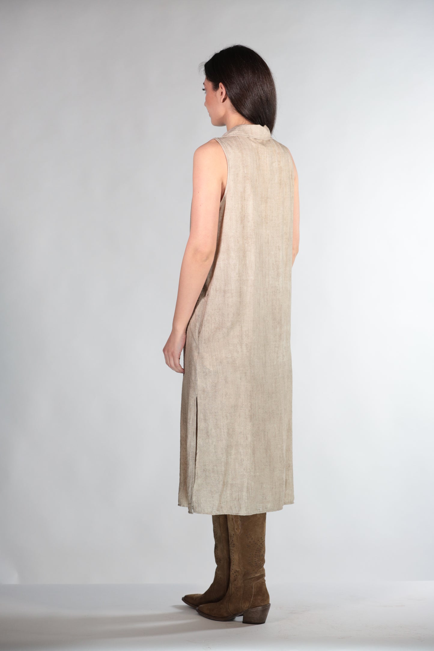JENNY GILET LONG BEIGE