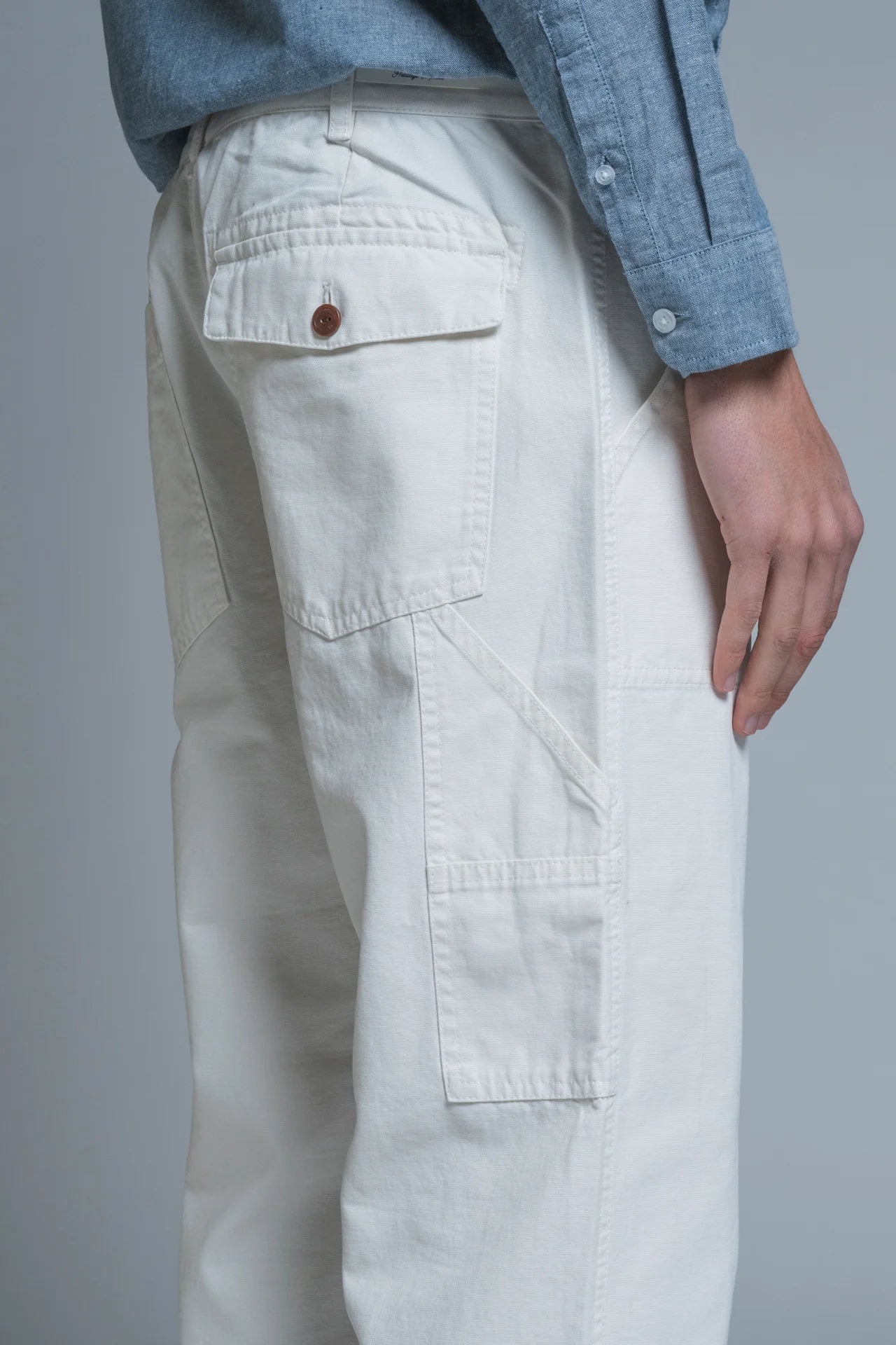 GRAIG FATIGUE WORK LONG IN CANVAS OFF WHITE