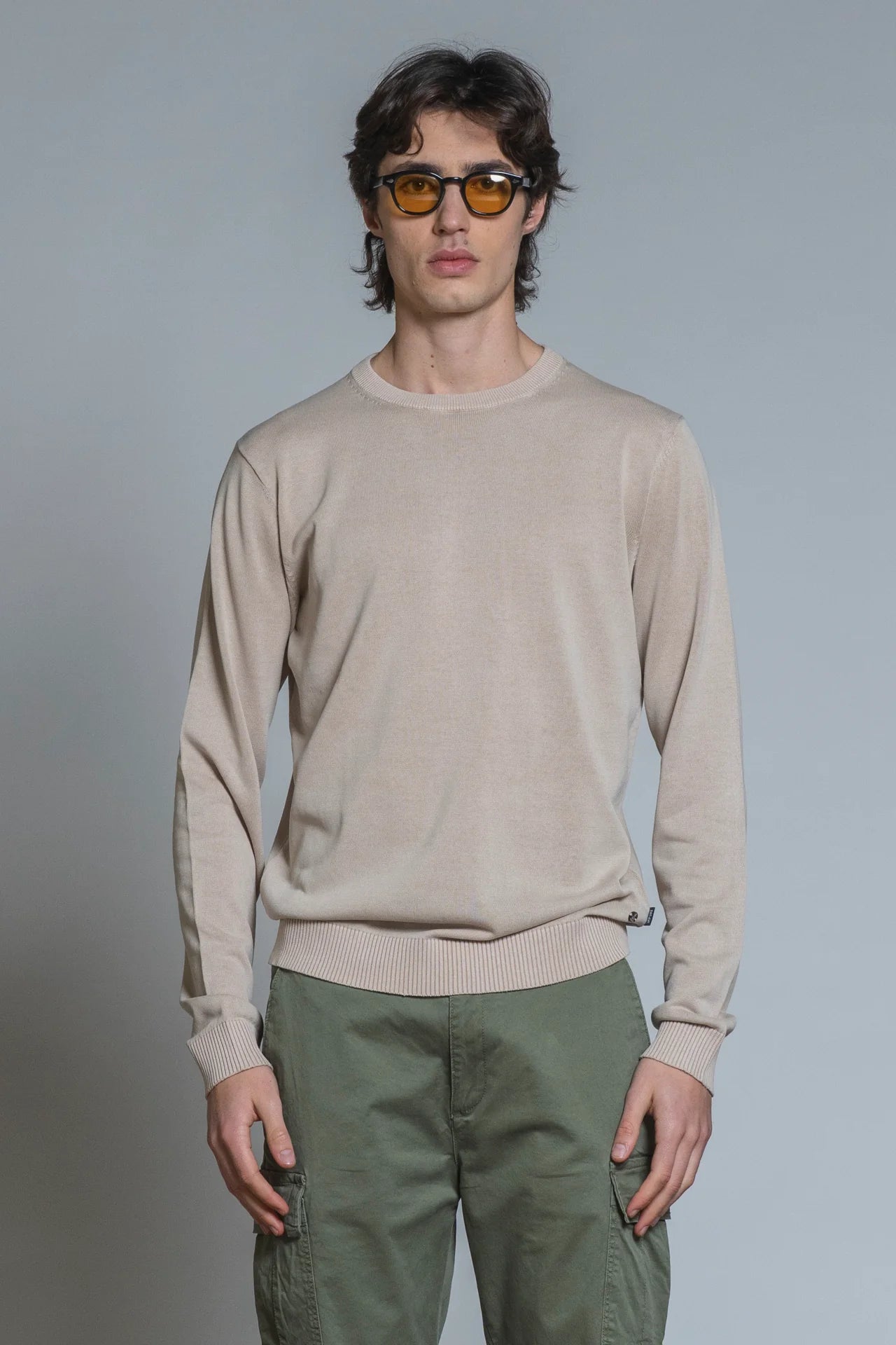 LORIS SWEATRER ROUND NECK IN COTTON ECRU
