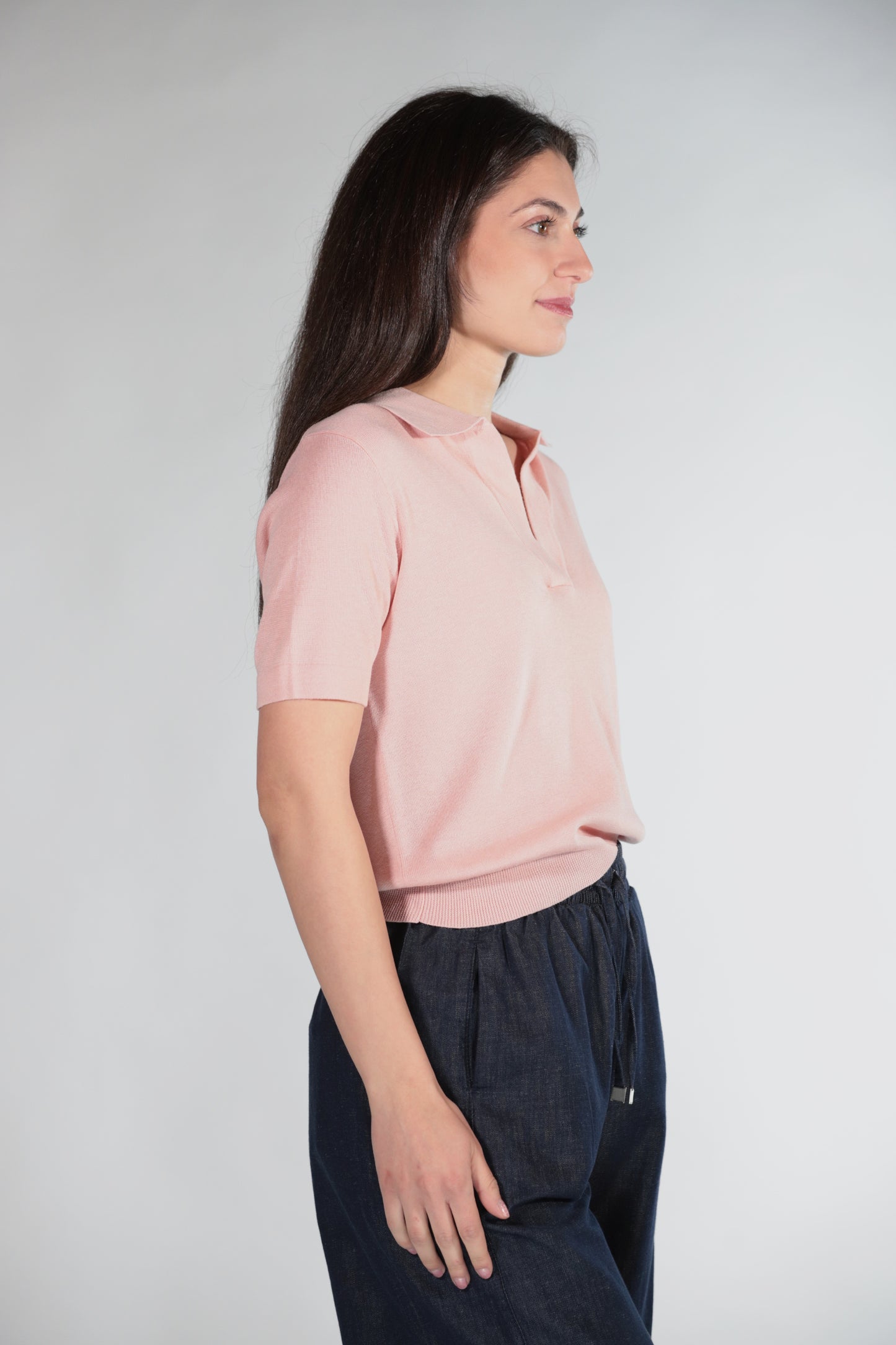 GINNY POLO IN FILO PINK