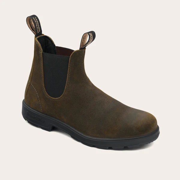 BLUNDSTONE 1615 DARK OLIVE WAXED SUEDE