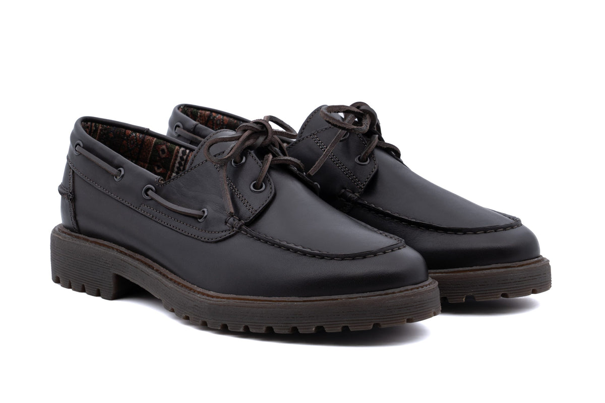 MOCASSINO PARABOOT STRINGATO ANTICA CUOIERIA TESTA DI MORO
