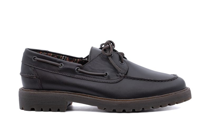 MOCASSINO PARABOOT STRINGATO ANTICA CUOIERIA TESTA DI MORO