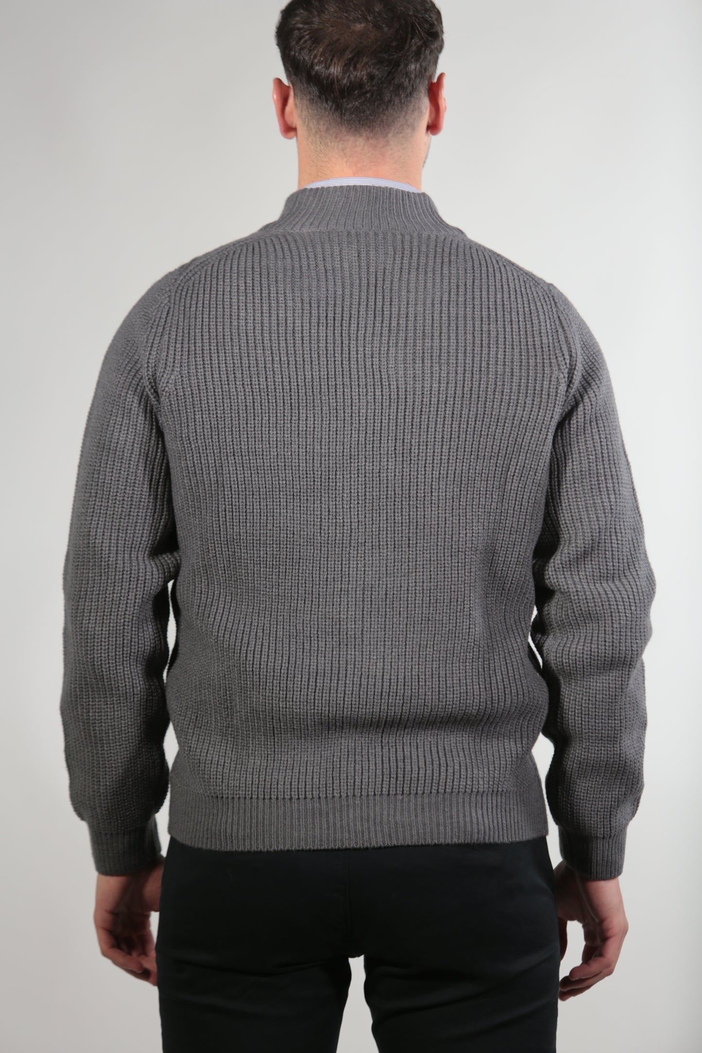 JACK GIUBBINO HERRINGBONE IN MERINOS GREY