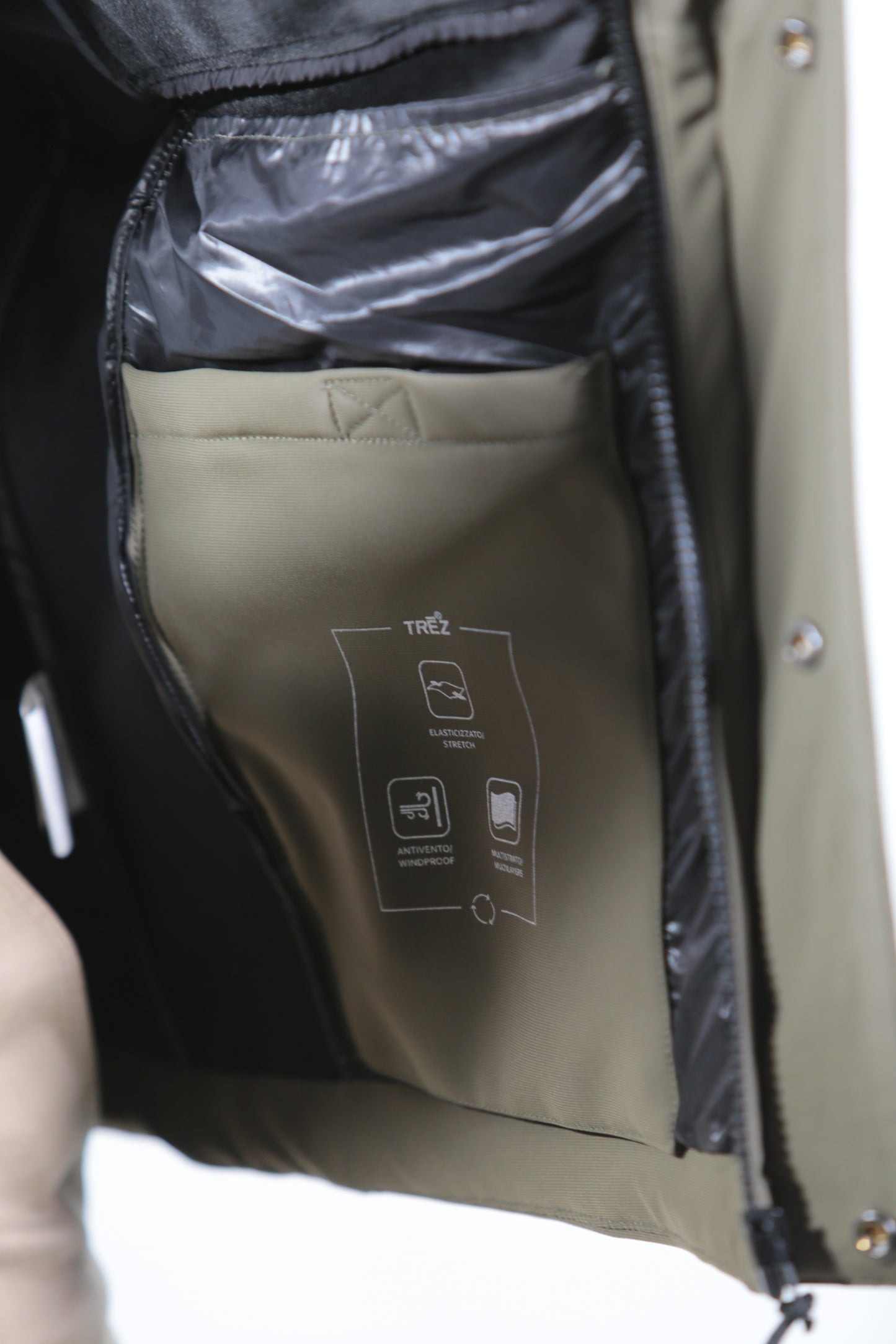 FIELD JACKET IN STRETCH GREEN