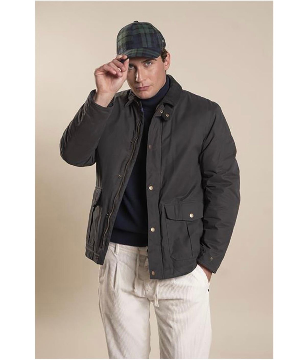 RYAN IN WAX COTTON NAVY