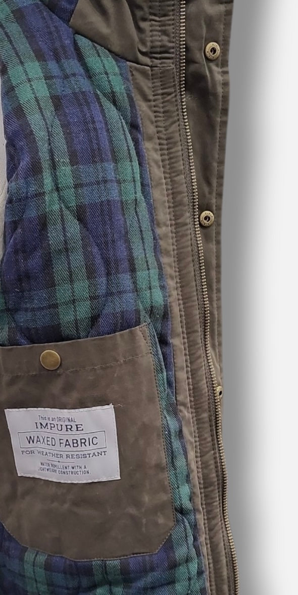 TYLER PARKA IN WAX COTTON GREEN