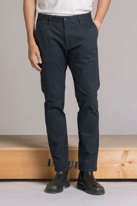 BRYAN  CHINO LONG IN TWILL NAVY