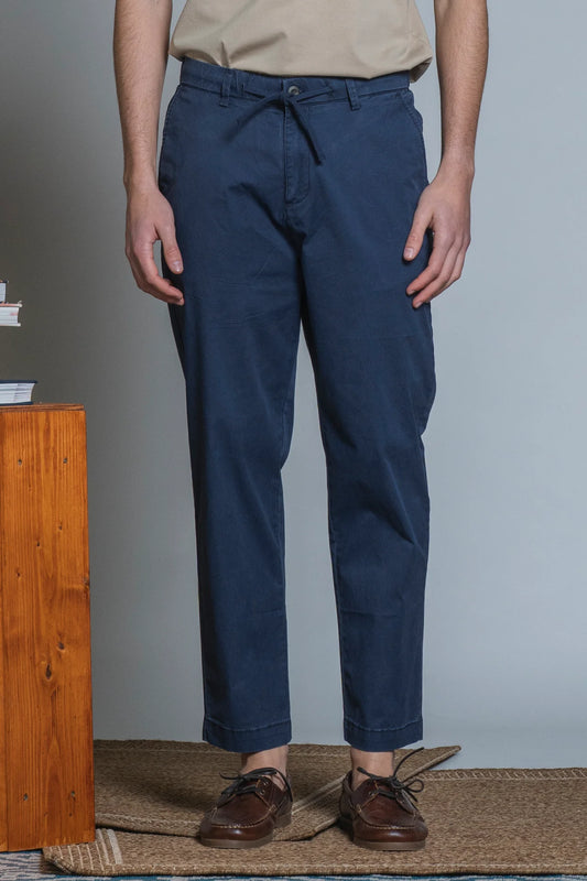 CARDIFF CHINO LONG COMFORT IN TWILL STRETCH NAVY
