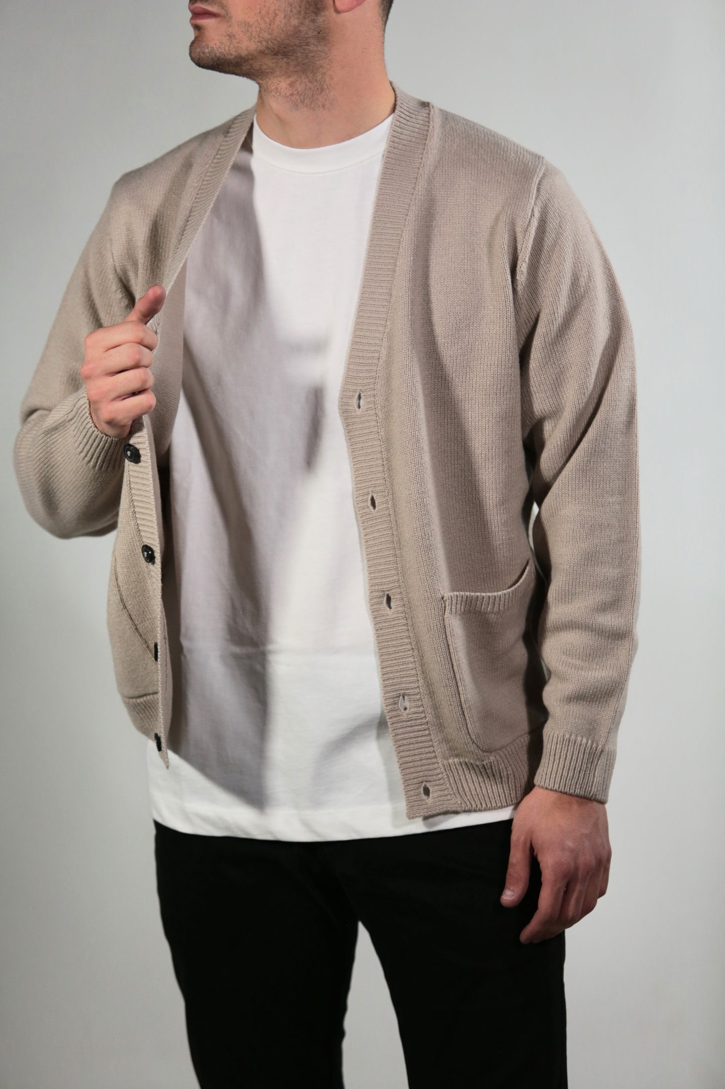 EDO CARDIGAN OVERSIZE IN MERINOS ECRU'