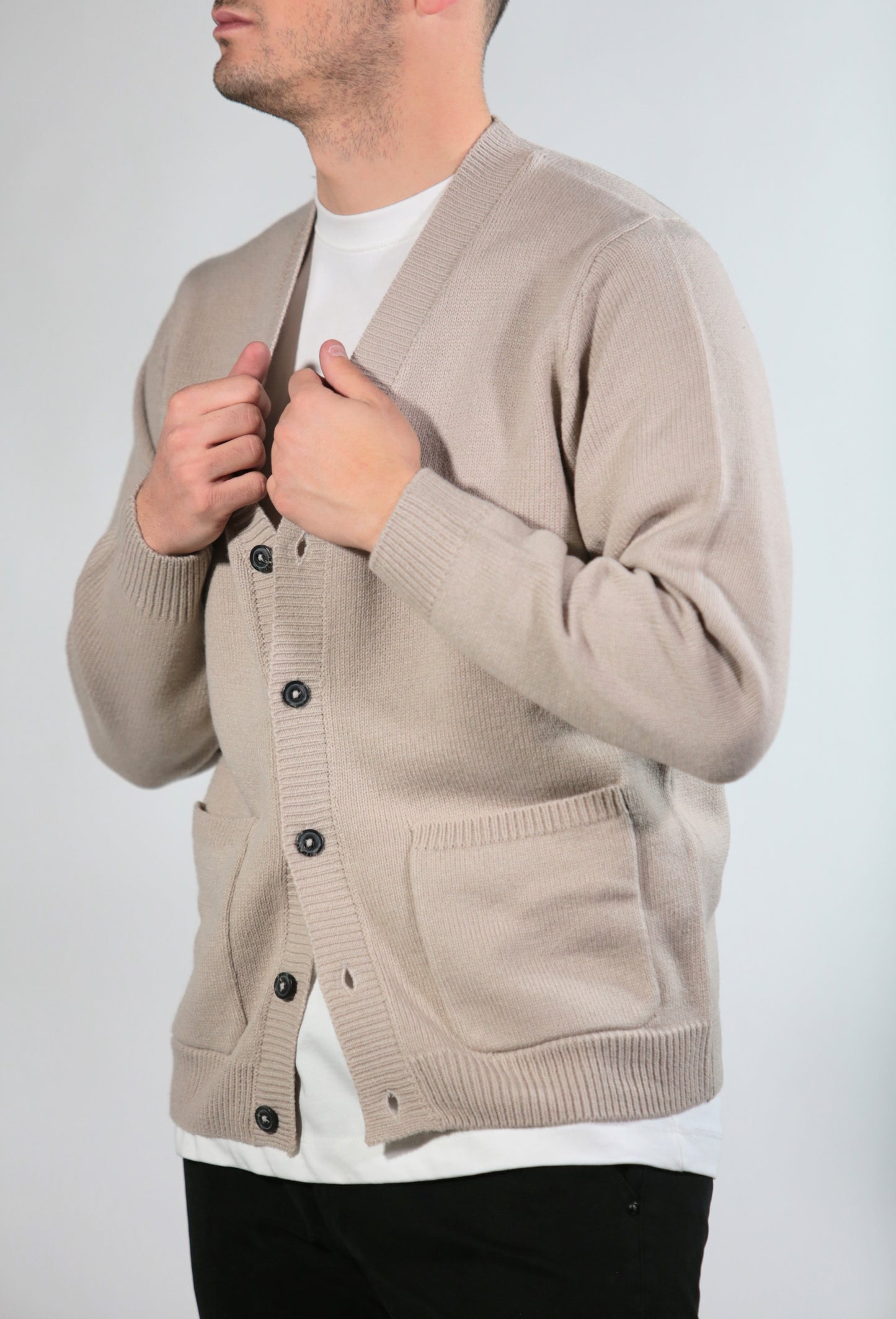 EDO CARDIGAN OVERSIZE IN MERINOS ECRU'