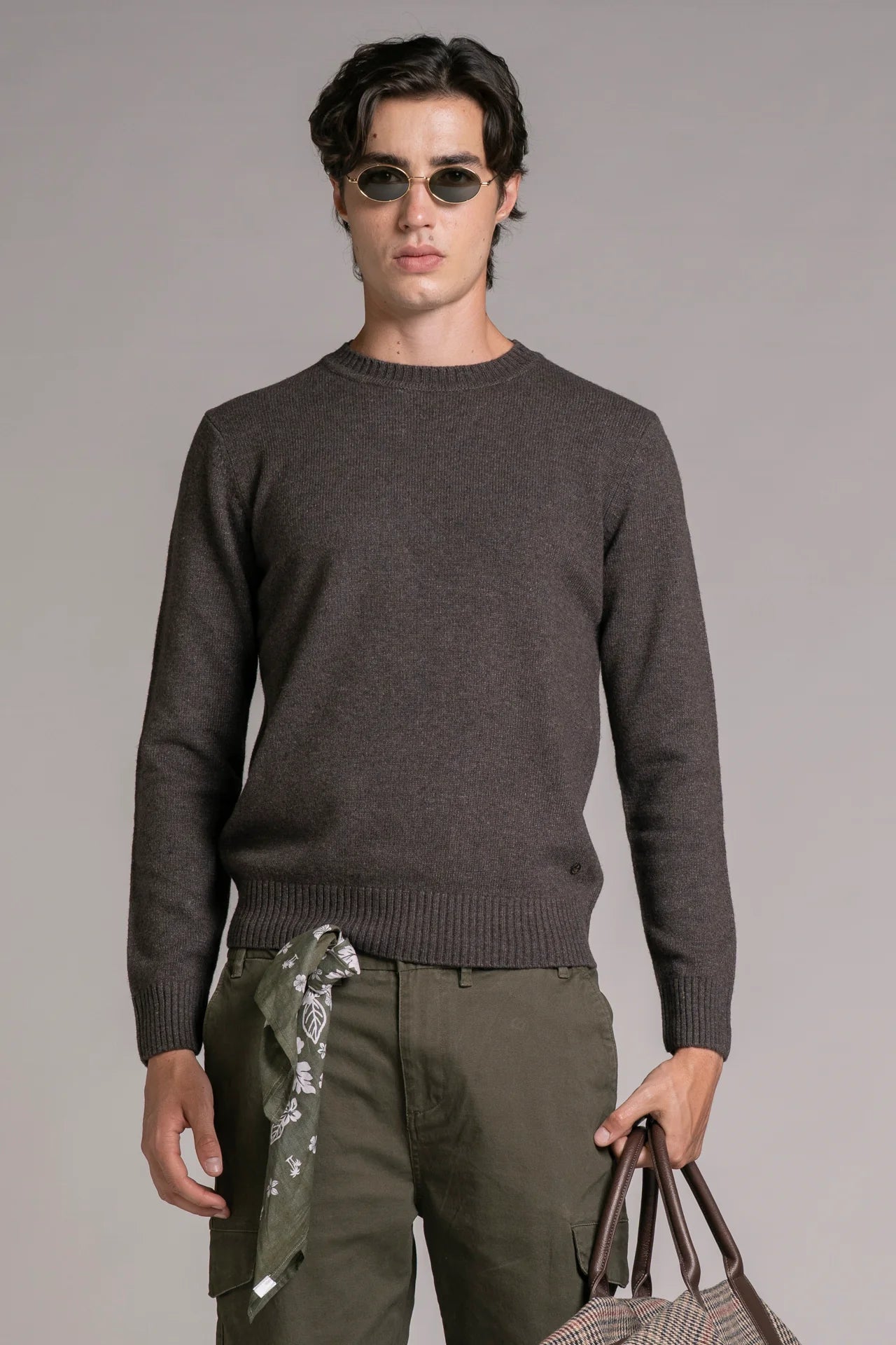 CHARLIE SWEATER IN LAMBSWOOL BROWN