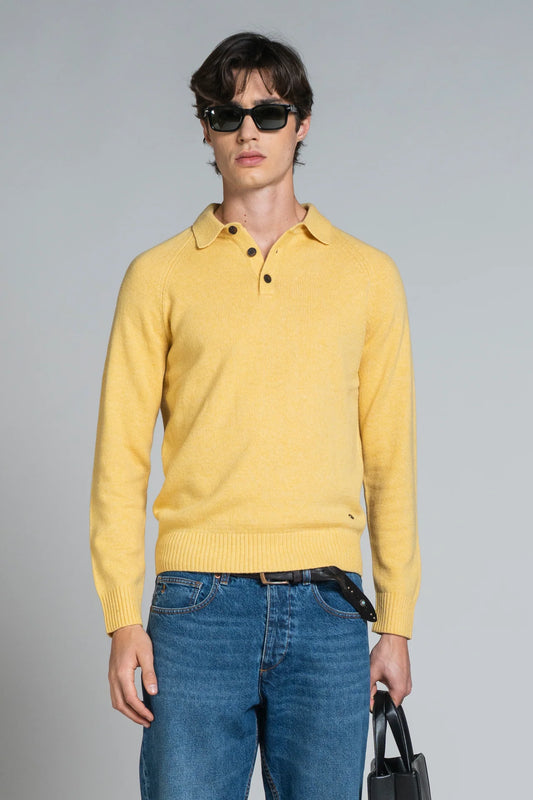 IMPURE COLIN POLO IN LAMBSWOOL LT.YELLOW