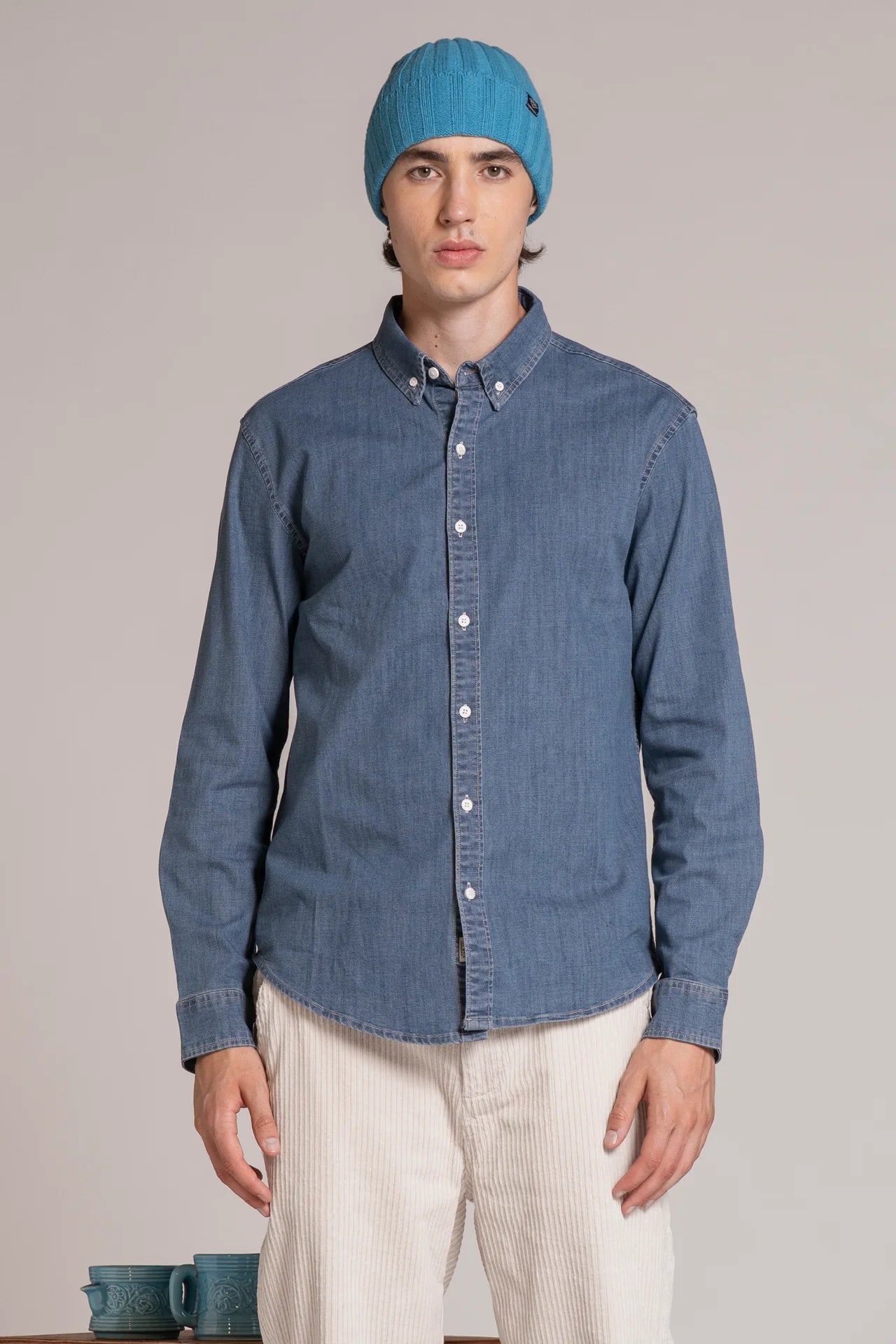CONNOR CAMICIA IN DENIM BUTTON DOWN