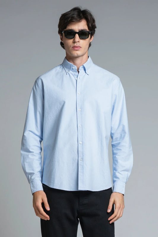 IMPURE CAMICIA CONNOR IN OXFORD BUTTON DOWN SKY
