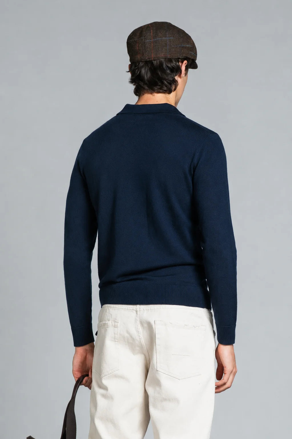 IMPURE NEIL POLO SKIPPER  IN MERINOS NAVY