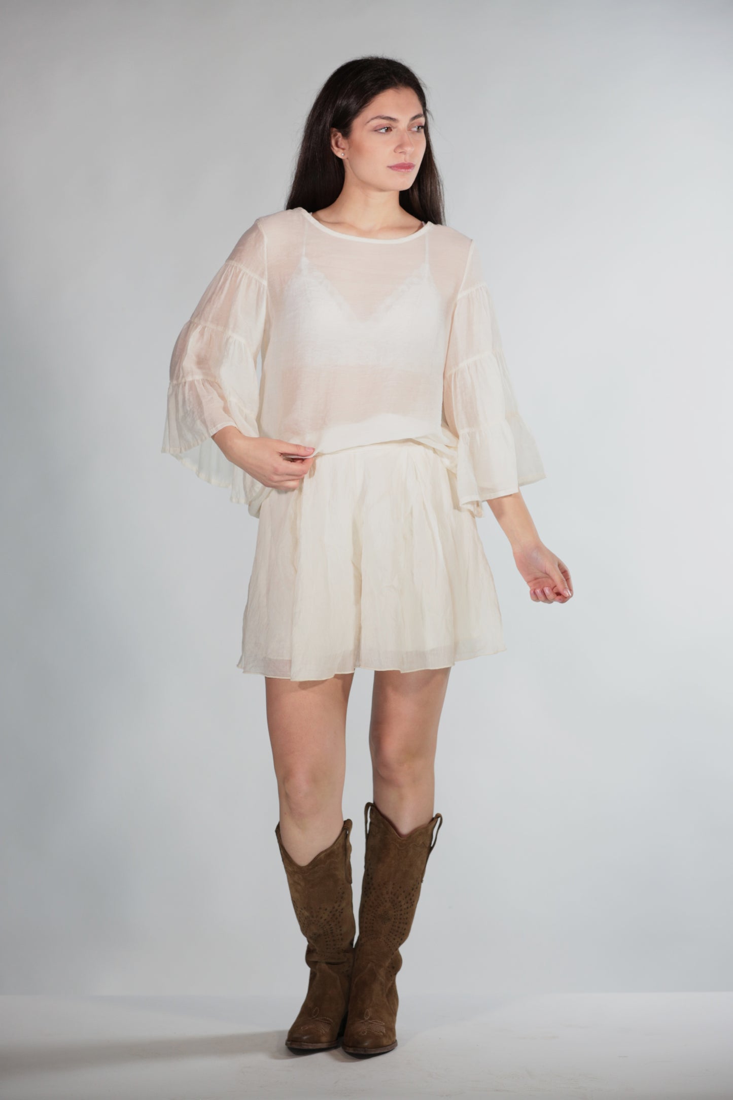 BALI SHORTS SATIN MILK
