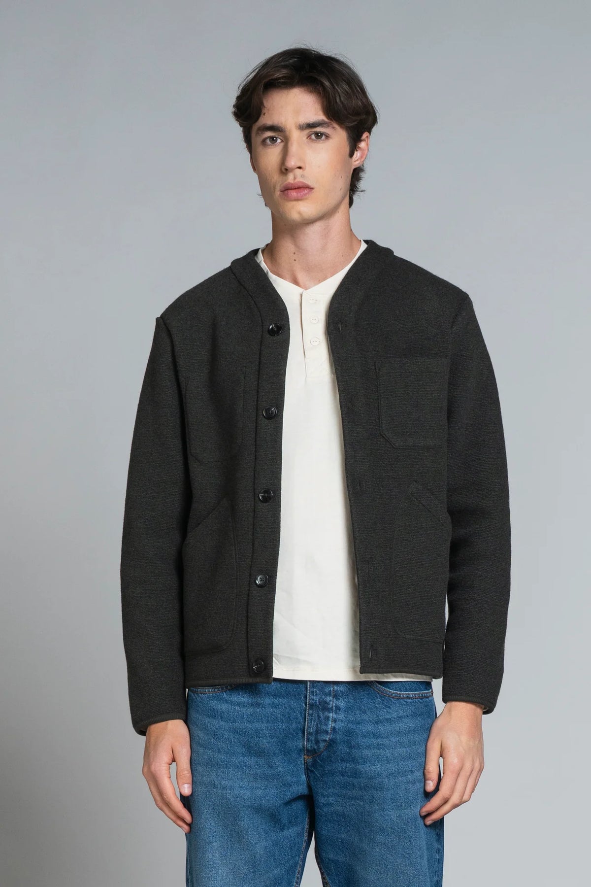 IMPURE DOVER JACKET IN LANA COTTA GREEN