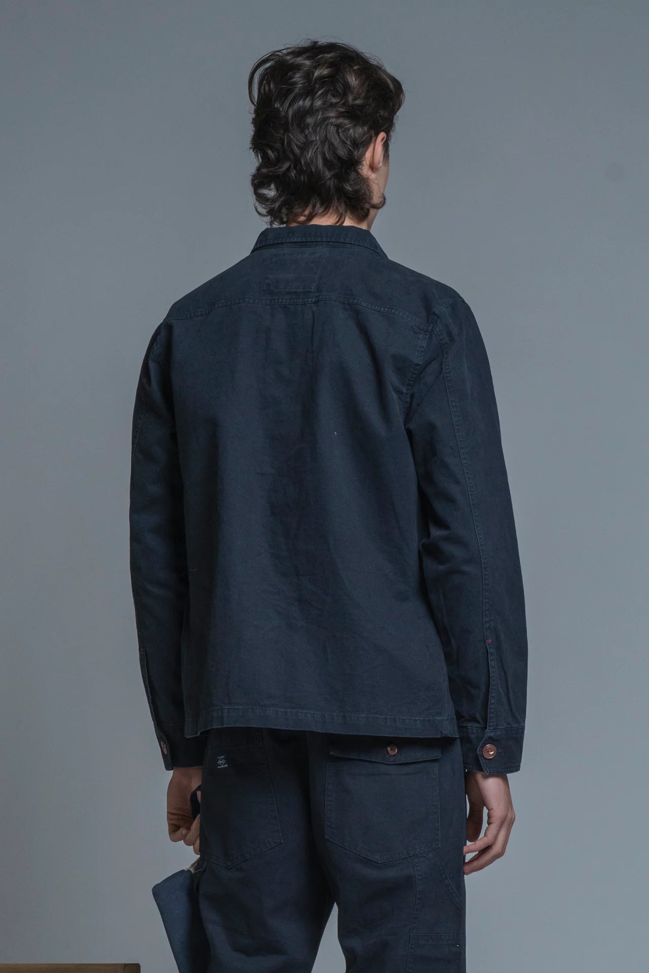 ETIENNE CPO JACKET IN CANVAS NAVY