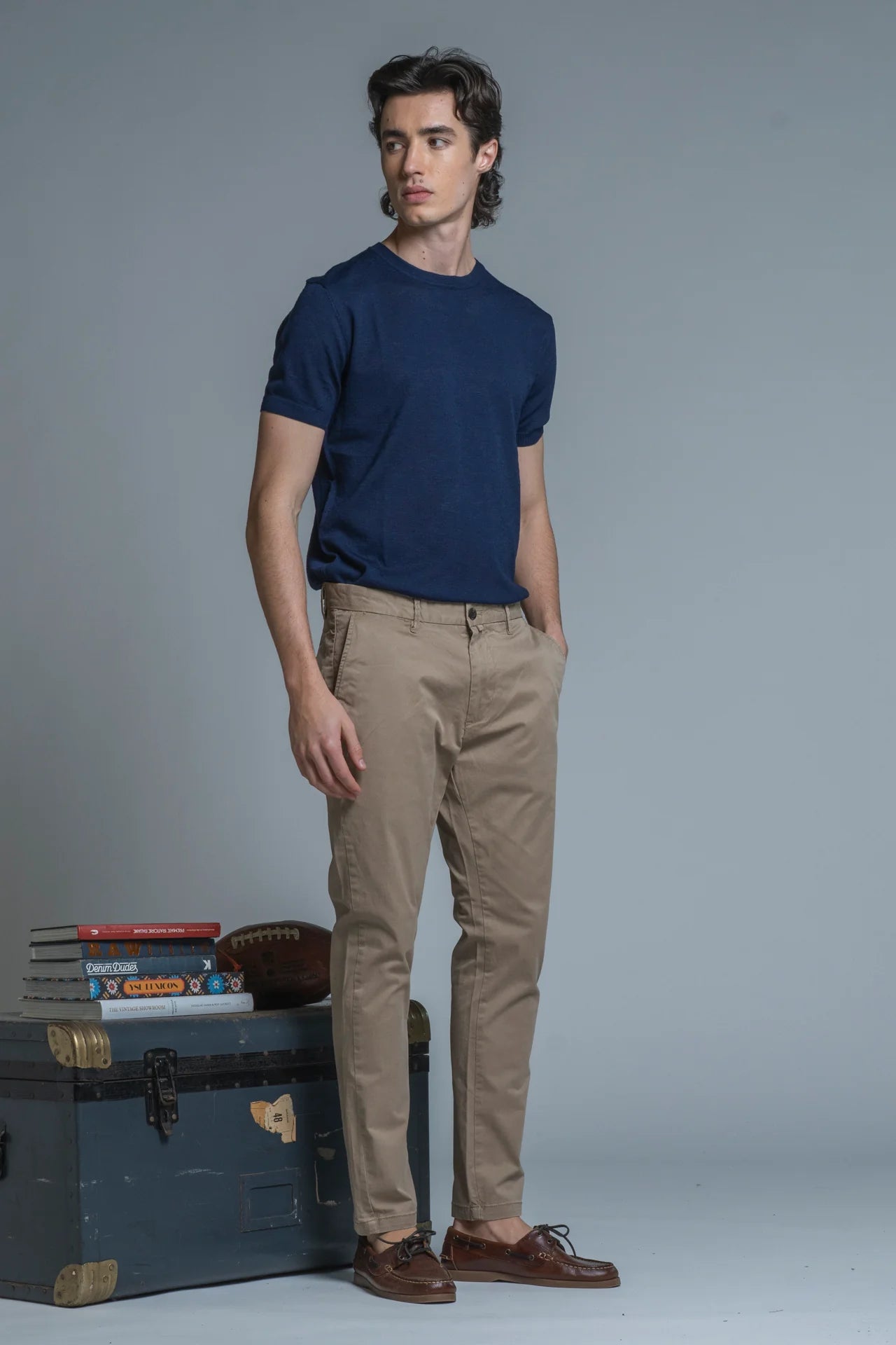 BRYAN CHINO LONG SLIM TWILL STRETCH BEIGE