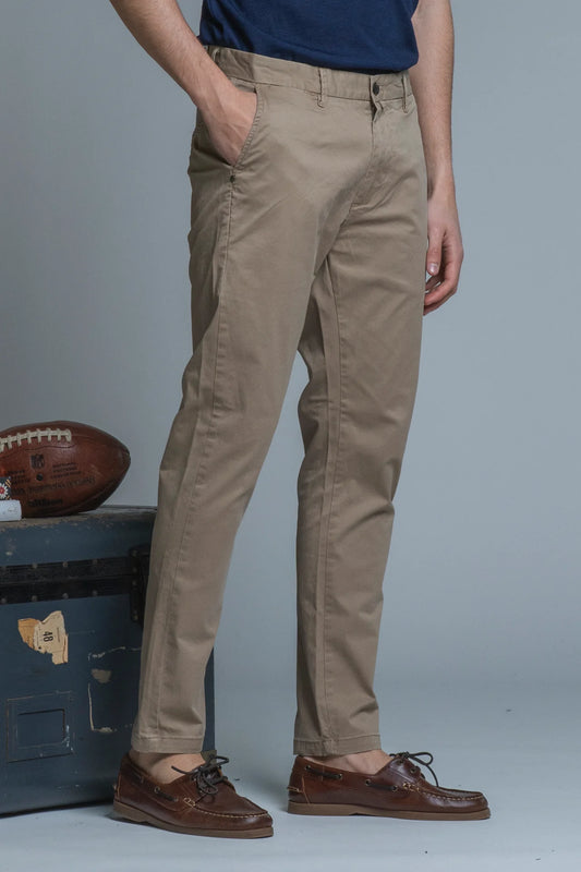 BRYAN CHINO LONG SLIM TWILL STRETCH BEIGE